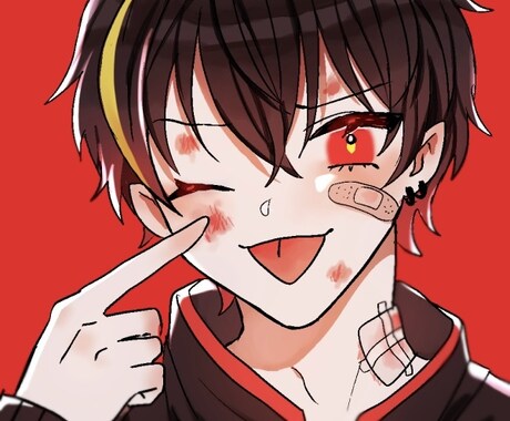 男の子描きます SNS上で目を引くような、彩度が高く存在感があるイラスト イメージ2