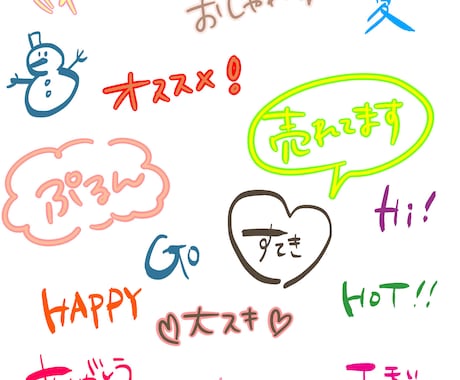 画像に文字いれます 親しみやすい可愛い手書きの文字を入れませんか？ イメージ1