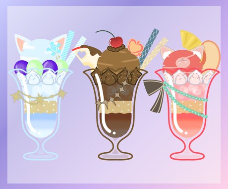 あなたの概念パフェ描きます Vtuberさんにぴったり♪まるでコラボカフェ気分! イメージ2