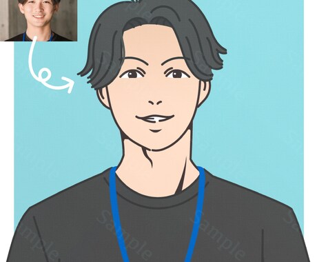 お写真からシンプル＆ナチュラルな似顔絵描きます リアルすぎず、ちょうどいい似せ感で映えるイラストに！ イメージ2