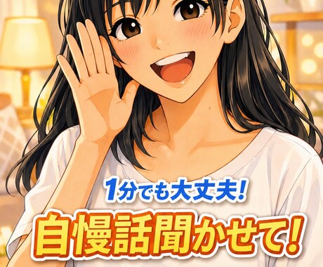 関西弁お姉さんが全力で自慢話聞きます 自慢話も頑張った話も本気で聞いて全力で褒めます☆ イメージ1