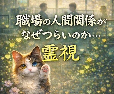 仕事・人間関係　職場での今の状況を霊視します 今すぐ知りたいに！職場での人間関係がなぜつらいのか霊視します イメージ1