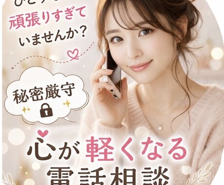 ちょっと話したい！寄り添い話し相手になります なかなか身近な人には話せないお悩みもお聞きします。 イメージ1