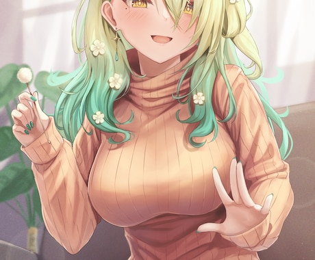 SNSアイコン・一枚絵制作｜可愛いイラスト描きます 配信者・VTuber・創作キャラなど幅広く対応します イメージ1