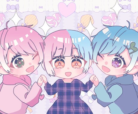 SDキャラ描きます あなただけの可愛いミニキャラ描きます イメージ1