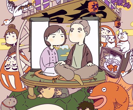 ごちゃっとかわいいイラスト制作します ごちゃごちゃかわいいもの敷き詰めませんか？ イメージ2
