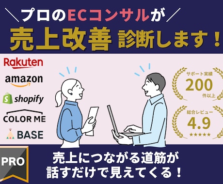 ECサイトの売上改善診断!分析改善プラン提案します ネットショップ集客アドバイス・コンサルAmazon/楽天市場 イメージ1
