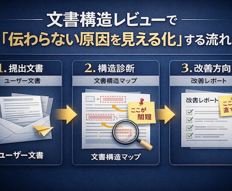 文書の構造をレビューします 文書の構造を詳細レビューします｜改善方向まで整理します。 イメージ2