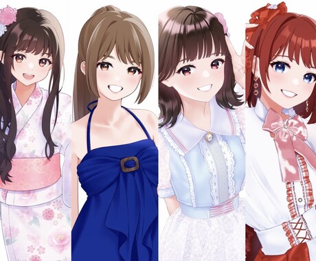 華やかで目の引く似顔絵を制作いたします 特別な日にも、日常にも、光る一枚を。 イメージ2