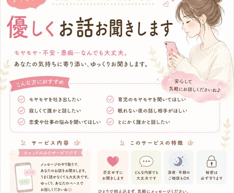 否定せずゆっくりお聞きします 疲れた時やモヤモヤした時にもどうぞ！ イメージ1