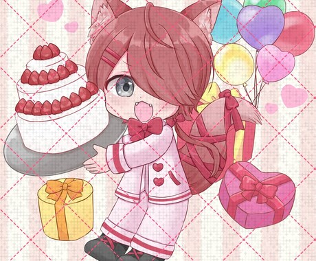 ミニキャラ・SDキャラ・デフォルメイラスト描きます グッズ作成・アイコン・アバター等にご使用頂けます♪ イメージ2