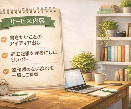 note記事の代筆｜想いを整えて文章にします 書きたい気持ちから一緒に形にします イメージ2