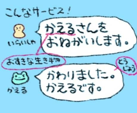 ゆるい生き物があなたのおはなしなんでもききます なんでも話しかけてくださいな。 イメージ2