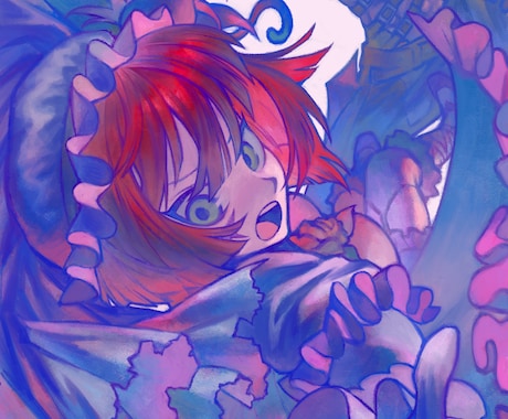 一枚絵制作承ります 動画サムネイル用・ゲーム立ち絵・アルバムジャケット等 イメージ2