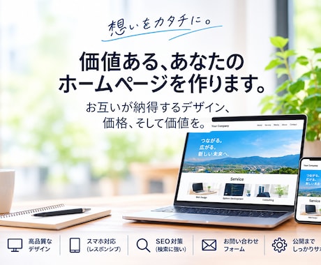 価値ある、あなたのホームページを作ります イメージ1