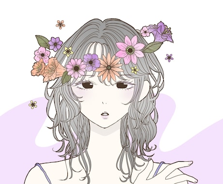 イラスト/アイコン作成　可憐なイラストを描きます お花モチーフの可愛いイラストを描きます。 イメージ1
