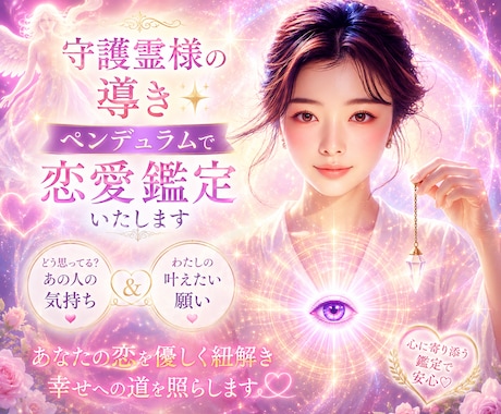 守護霊様の導き✨ペンデュラムで恋愛鑑定いたします どう思ってる？あの人の気持ちとわたしの叶えたい願い イメージ1