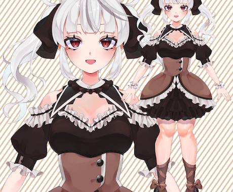 かわいいVTuber用のイラスト描きます 短納期！デザインからパーツ分けまで！お気軽にご相談ください イメージ2