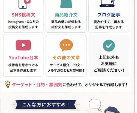 SNS・商品紹介文を作成します SNS投稿文1本＋キャッチコピー3案＋無料修正1 イメージ2