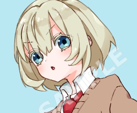 淡くふわふわした雰囲気の女の子アイコンを作ります イメージ1