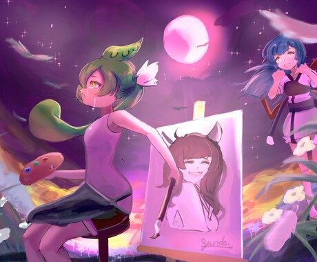 儚げな空気感で描くイラスト制作します ☆透明感・雰囲気重視の一枚絵など。 イメージ2