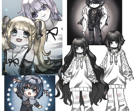 男女の動画用立ち絵描きます 複雑なキャラデザ完全無料で男女両方描けるのが魅力 イメージ1