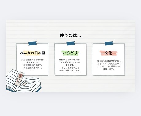 オンライン日本語レッスンします オンライン日本語教師です。どんなテーマでもレッスンできます！ イメージ2