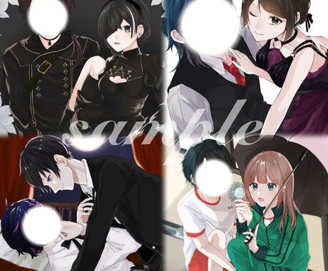 立ち絵・アイコン・1枚絵などの制作承ります TRPG用立ち絵やキャラデザからの制作可能です！ イメージ2