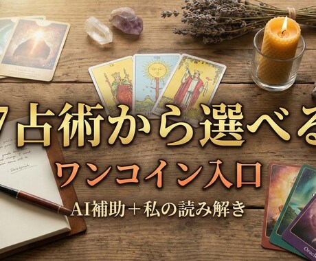 悩み事を即整理 7占術から選べる鑑定します 1分で読める 2択から行動ヒントまで提示 イメージ1