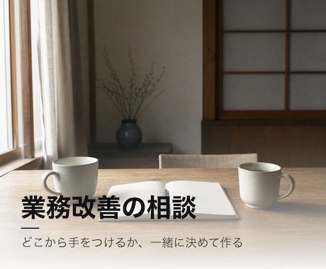 業務改善の相談＋小さな効率化をひとつ作ります どこから手をつけるか、一緒に決めて作ります イメージ1