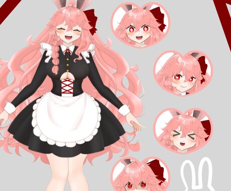Vtuberデビューのお手伝いをします Live2D、立ち絵、三面図など全部込みです！ イメージ2