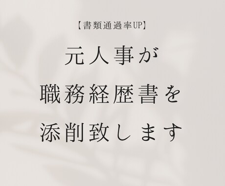 元人事が職務経歴書の添削を致します 【書類通過率UP】人事が見るポイントで職務経歴書を添削します イメージ1
