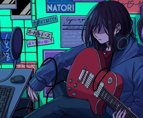 ボカロ・歌みた等MV用イラスト制作いたします ◆クールからポップなものまで制作できます◆ イメージ1