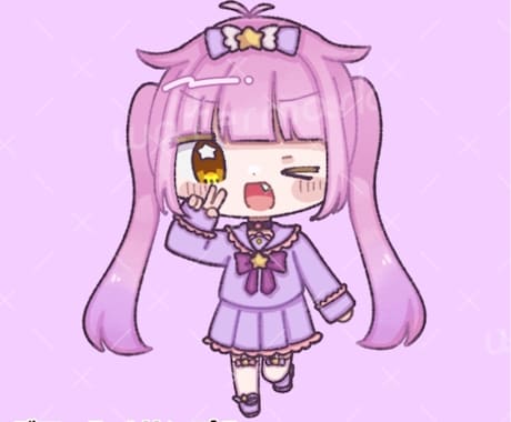 キャラクターのデフォルメイラスト作成します グッズやヘッダーの飾りなどに！ イメージ1