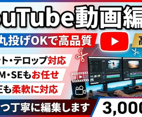 YouTube・SNS用の動画編集いたします イメージ1
