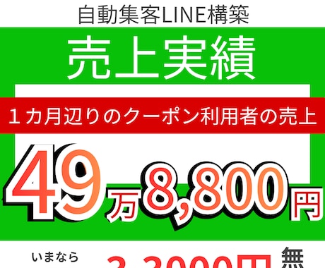 月額3,500円  公式LINE構築します 【49万円の売上実績あり！！】 イメージ1