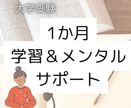 1か月間学習＆メンタルサポートをします 集中力がない、メンタルが不安定とお悩みの方へ イメージ1