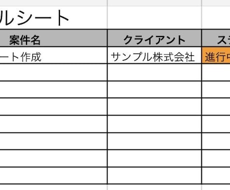業務管理用スプレッドシート作成しますます 進捗が一目でわかる管理シートを構築 イメージ2