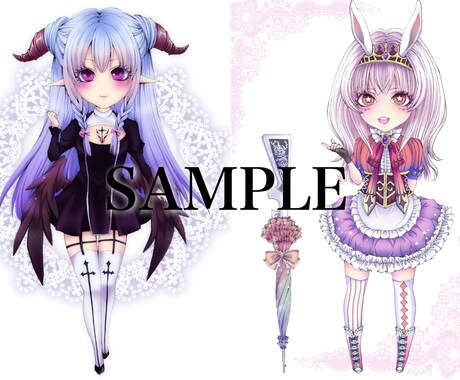 ミニキャラ全身イラスト描きます ★貴方のイメージを可愛くキャラクター化★ 既存キャラもOK イメージ1