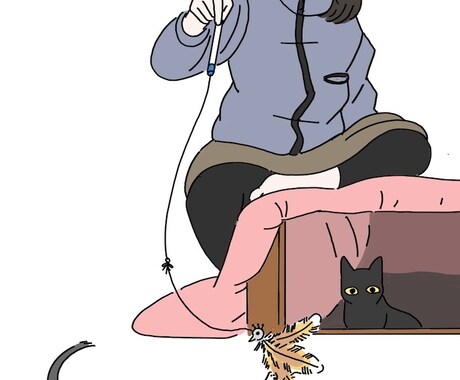 あなたとペットをモデルした作品を制作します ペットのオリジナルシンプルイラスト制作 イメージ2
