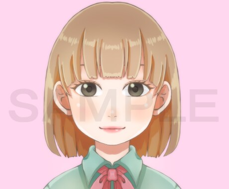 先着10名様限定価格！証明写真風アイコン描きます SNS等のアイコンに是非´`* イメージ2