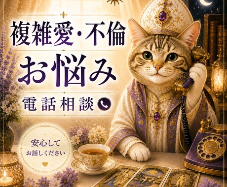複雑愛・不倫愛でのお悩みをその場で鑑定します 複雑な恋に悩むあなたに彼の気持ちを鑑定しながら寄り添います イメージ1