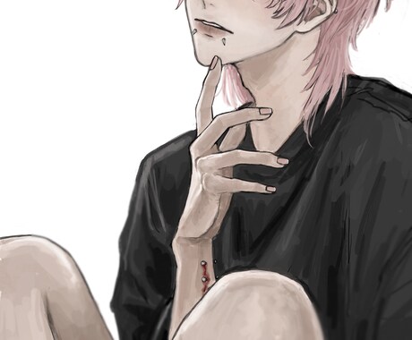 腰上までのイラストを描きます 暗めの雰囲気のイラストを描きます イメージ2