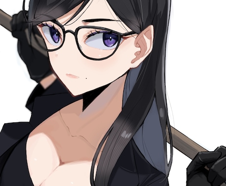 かっこいい系の女子を描いてます アニメ塗りに近いシンプルで飽きない塗り方 イメージ2