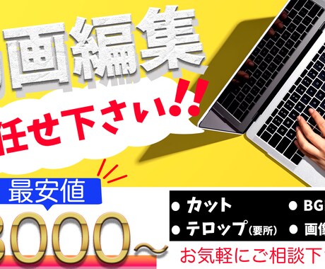 動画編集承ります 低価格で高品質な動画をお作りいたします。 イメージ1