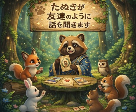 友達みたいな話し相手、優しく話を聞きます たぬきと友達のようにお話しませんか? イメージ1