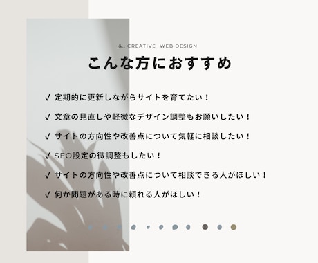 月額スタンダード◆定期更新と改善をサポートします 定期更新でしっかりサポートしてほしい方向け イメージ2