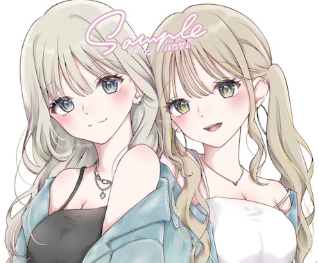 胸上構図可愛く描きます 絵柄によって雰囲気の変わるかわいいイラストをお届けします イメージ1