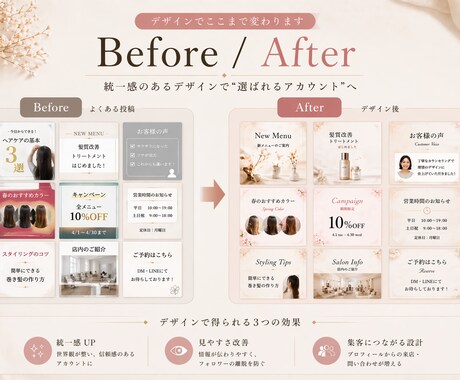 世界観から整えるインスタ投稿デザイン作成します 統一感のあるデザインで、見られる→選ばれるアカウントへ イメージ2