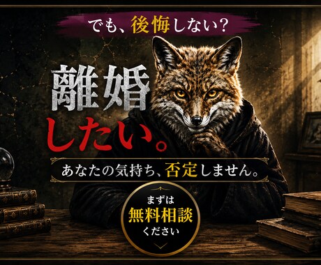購入前に無料相談可。離婚したい気持ち答えます 合わなければ購入不要。まずは気軽にご相談ください イメージ1